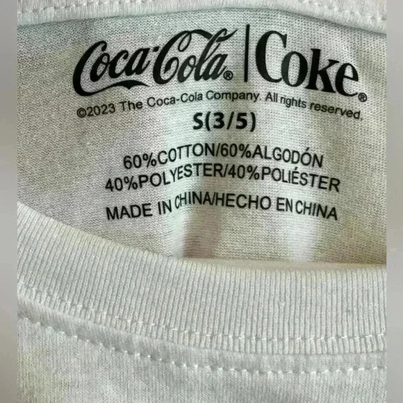 Coca Cola “Have A Coke And A Smile” White T-shirt - Woman’s Size Small - Picture 2 of 7
